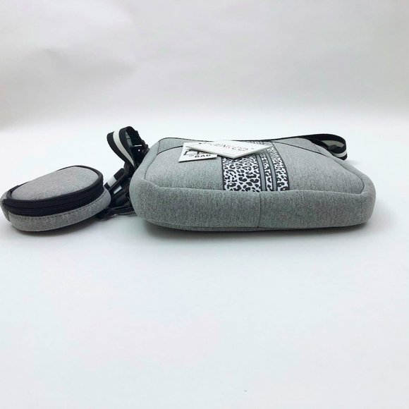 Jen & Co. DRU Cheetah Bag in a Bag Neoprene Crossbody Gray - Picture 4 of 9